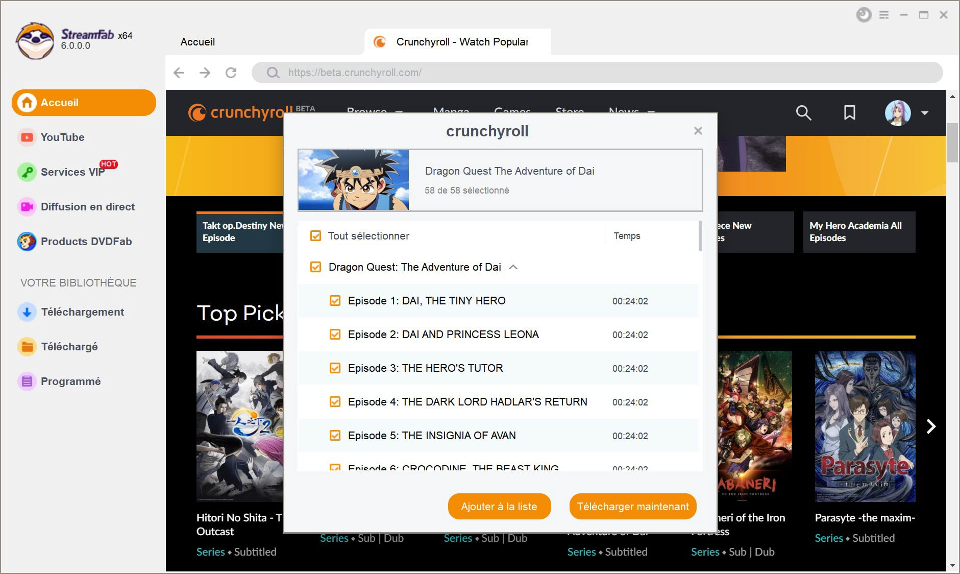 crunchyroll est en panne et la solution : StreamFab Crunchyroll Downloader