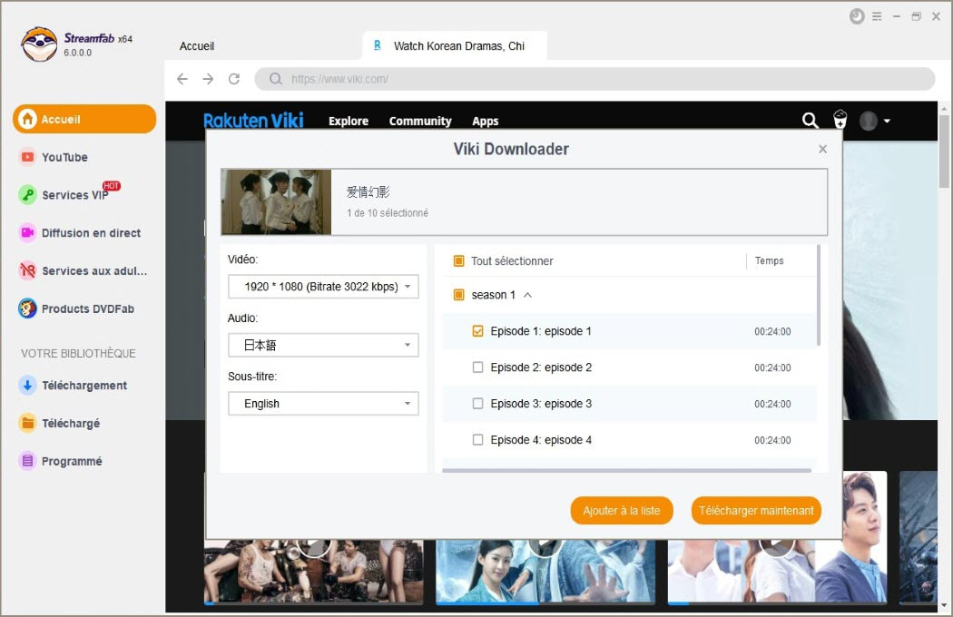 viki rakuten gratuit : Comment télécharger des vidéos Viki avec sous-titres avec Streamfab Viki Downloader