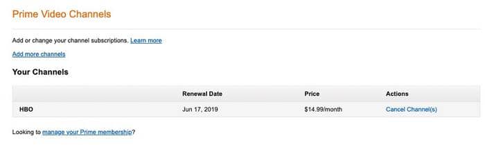 how to cancel hbo now subscription on amazon prime