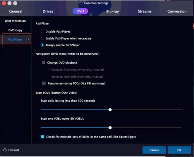 Dvdfab Common Settings Pathplayer