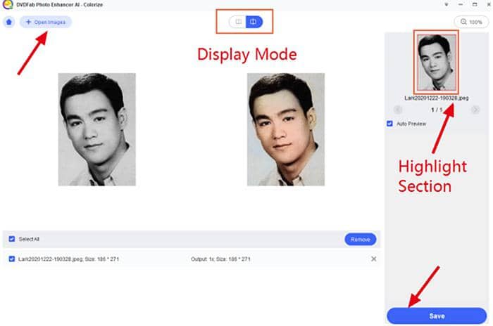 DVDFab Photo Enhancer AI helps you colorize photos