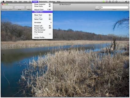 Convert low resolution image to high resolution:2.5 Preview App on Mac