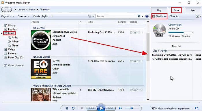 Comment graver un CD sans logiciel avec windows media player 