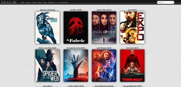 Top 10 des meilleurs sites de films 1080p pour télécharger/regarder des films 1080p:(10) Xpau.se
