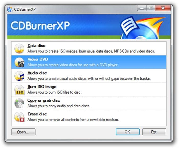 graver iso  Créer une image CD ou DVD avec CDBurnerXP