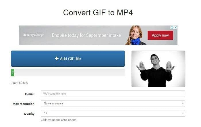 GIF to MP4 converter 