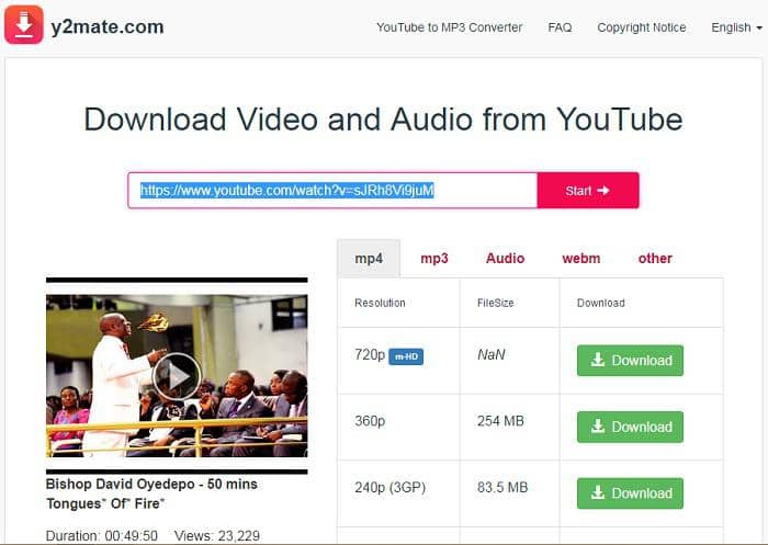 Steps To Download MP3 And Videos From  Using Y2mate