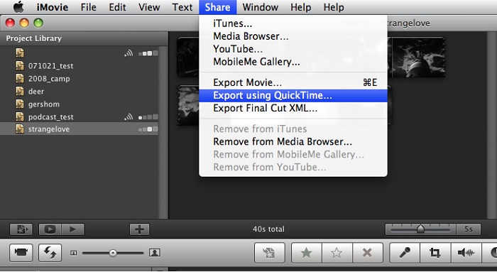 Imovie Mp4 書き出しの方法