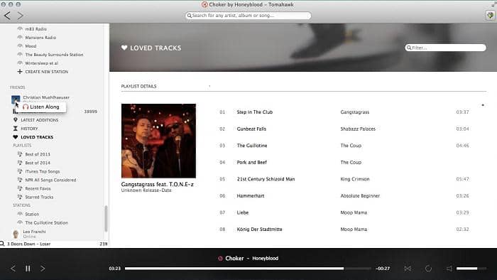 hudební přehrávač aplikace na vašem počítači mac zařízení