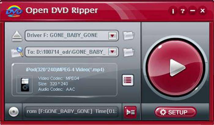 Ripper DVD pour télécharger sur Facebook avec open dvd ripper