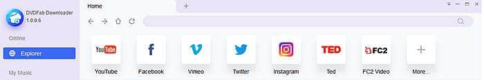 The built-in browser of DVDFab Video Downloader in contrast to VideoDuke activation code free