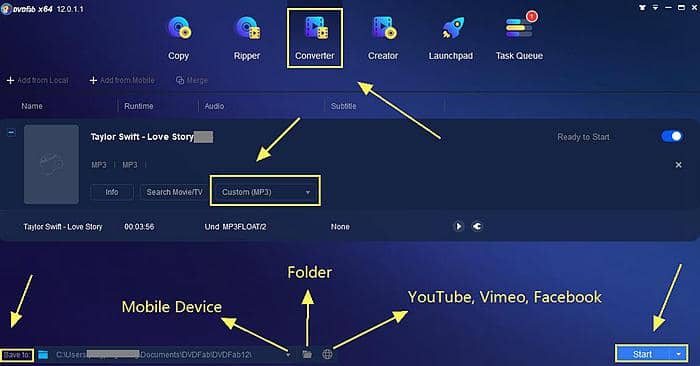 Set Output Destination in Thins WMA to MP3 Converter