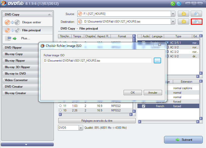 Copier DVD à ISOdvdfab9