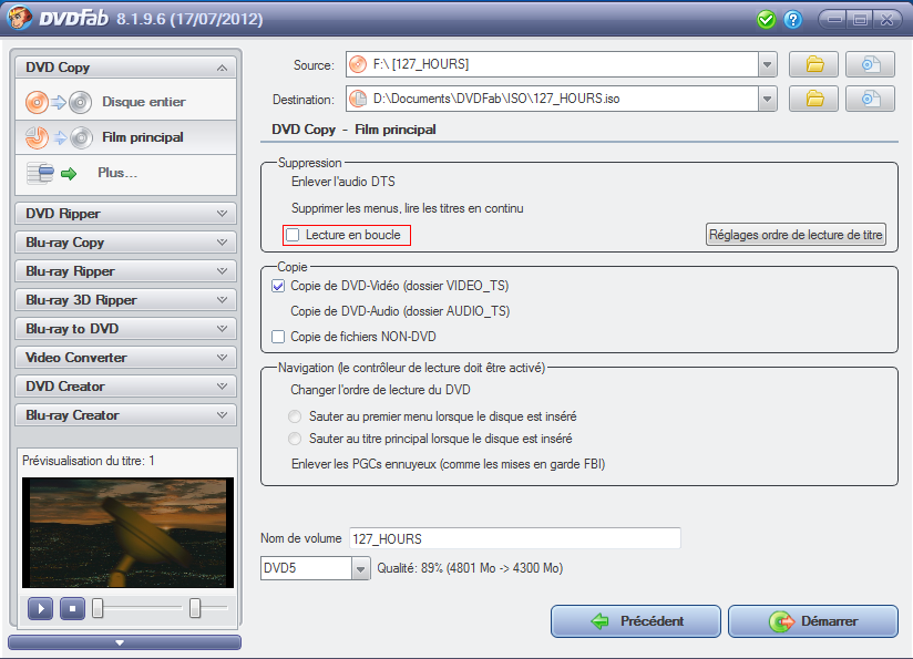 Copier DVD à ISOdvdfab9